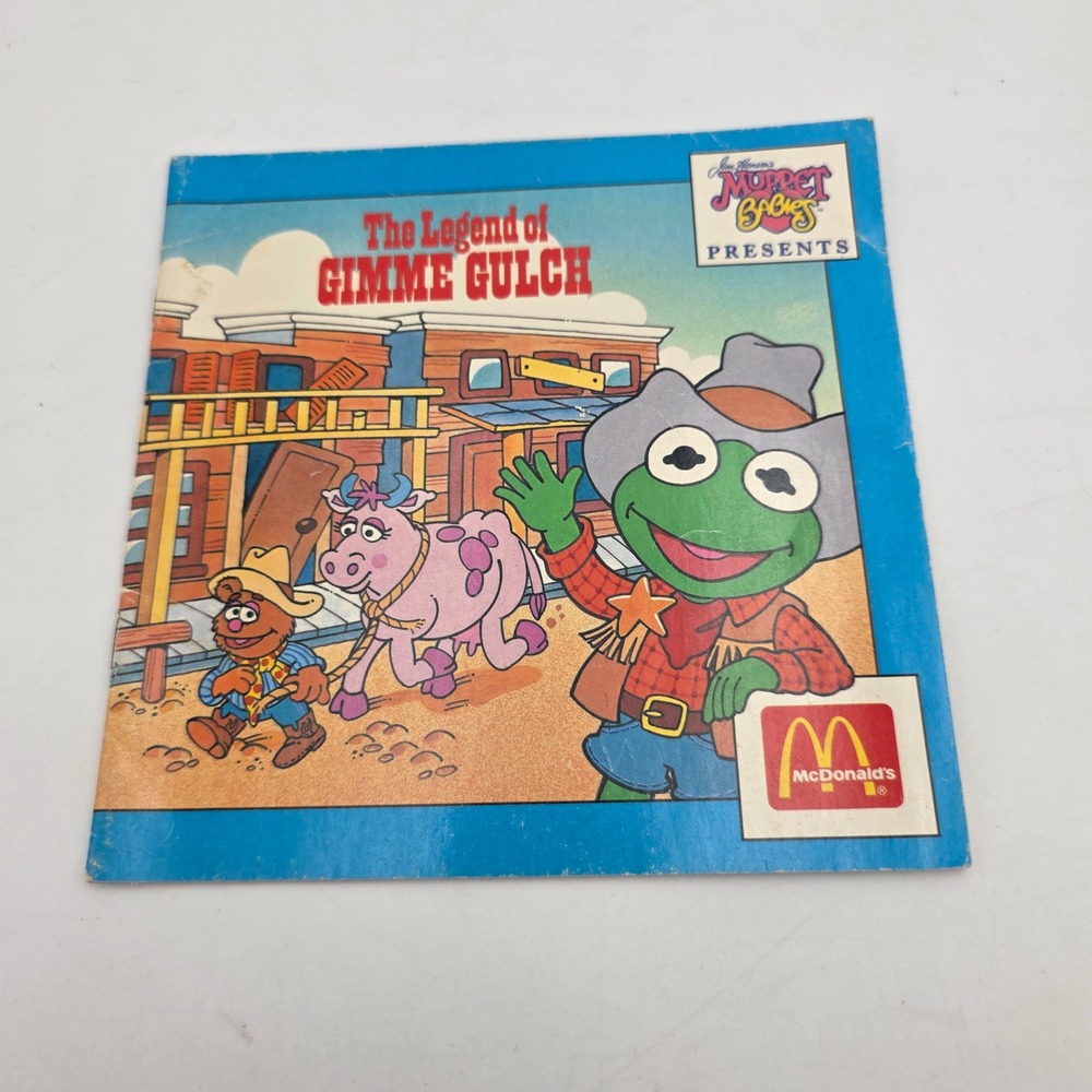 Vintage 1988 Muppet Babies The Legend of Gimme Gulch McDonalds Happy Meal Book